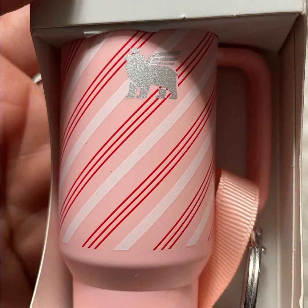 Stanley Red Candy Cane and Strawberry Cream & Pink Ornament Keychain Set